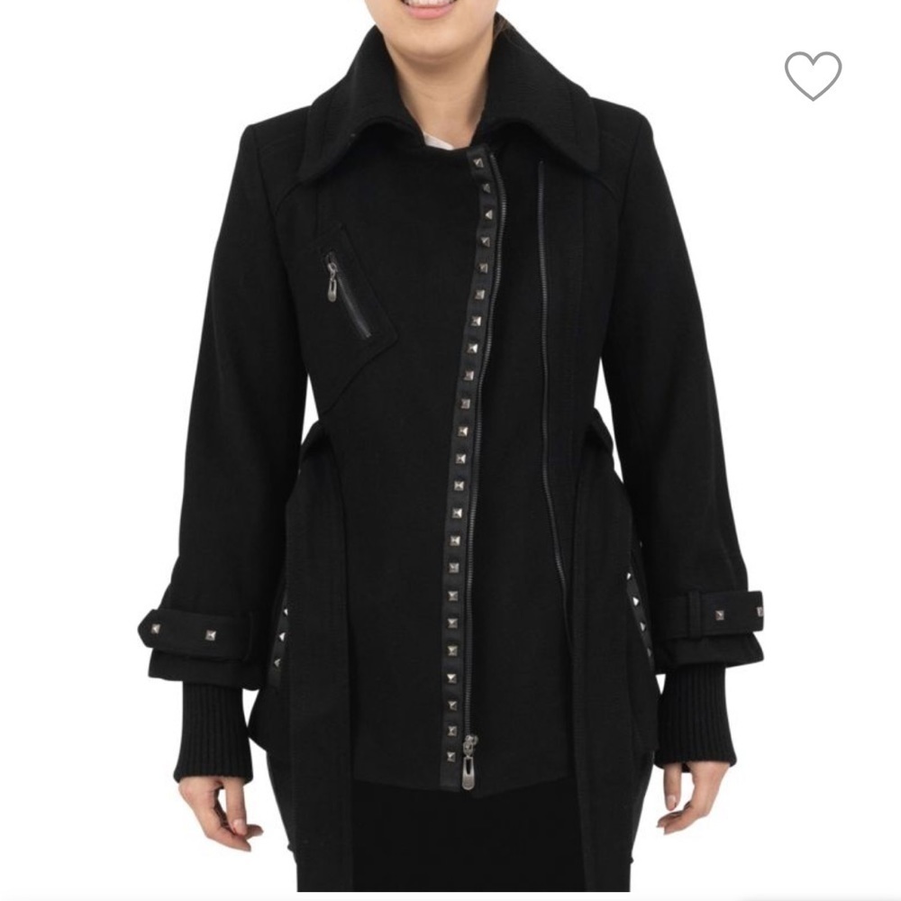 KENSIE Wool Blend Belted Jacket - Picture 1 of 8